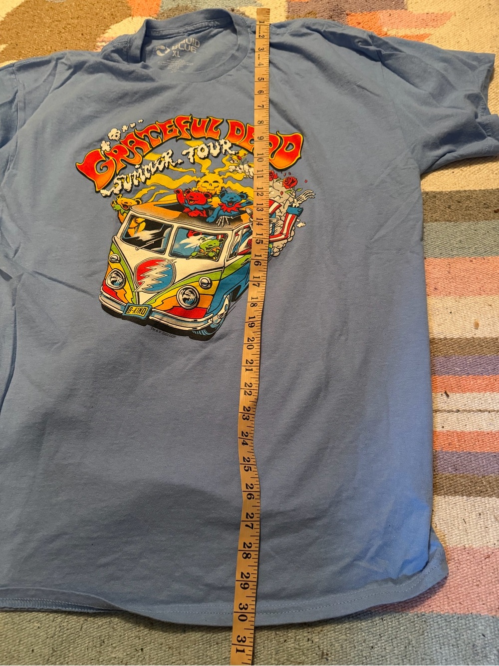 The Grateful Dead Summer Tour 2023 Band Liquid blue T Shirt Mens Size XL - Picture 6 of 7
